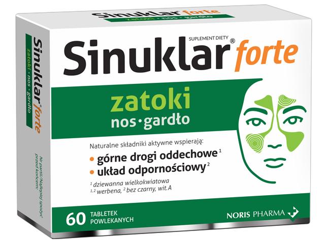 Sinuklar Forte interakcje ulotka tabletki  60 tabl.