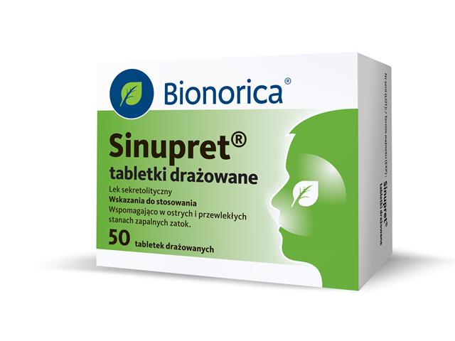 Sinupret interakcje ulotka tabletki drażowane  50 draż. | (2 blist. po 25 draż.)