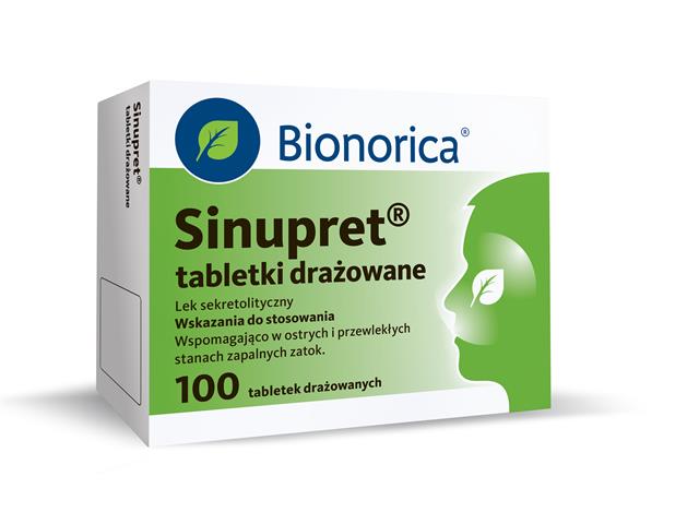 Sinupret interakcje ulotka tabletki drażowane - 100 draż. (4 blist. po 25 draż.)