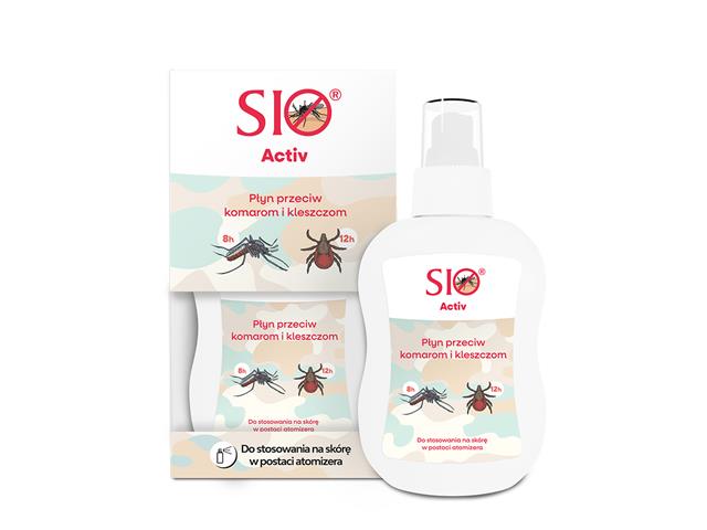 Sio Activ Płyn przeciw komarom i kleszczom interakcje ulotka płyn do natryskiwania na skórę - 100 ml