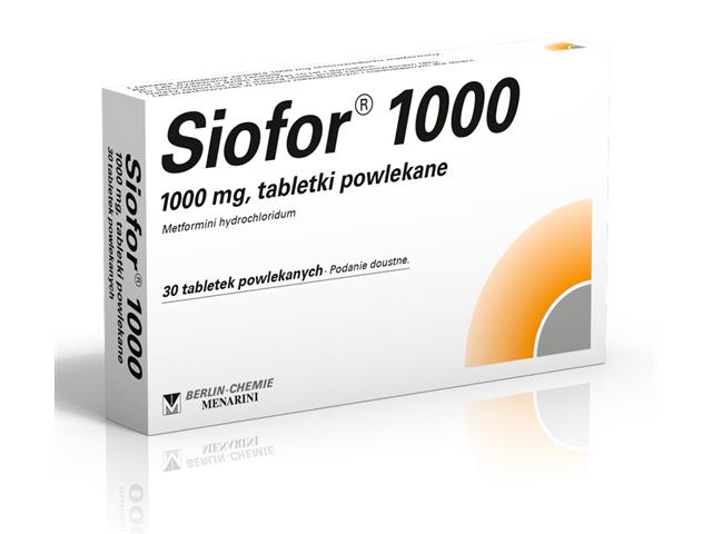 Siofor 1000 interakcje ulotka tabletki powlekane 1 g 30 tabl.