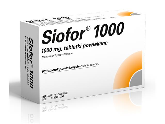 Siofor 1000 interakcje ulotka tabletki powlekane 1 g 60 tabl. | 4 blist.po 15szt.