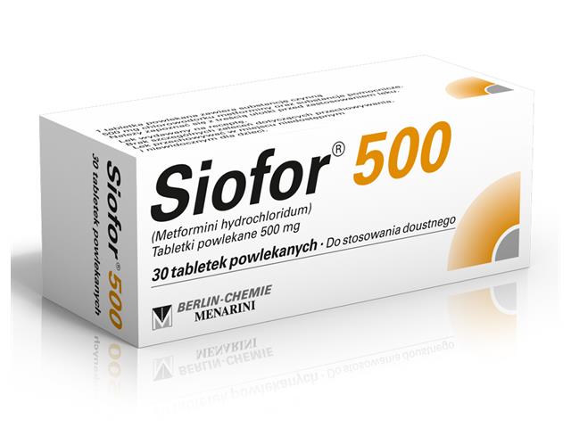 Siofor 500 interakcje ulotka tabletki powlekane 0,5 g 30 tabl.