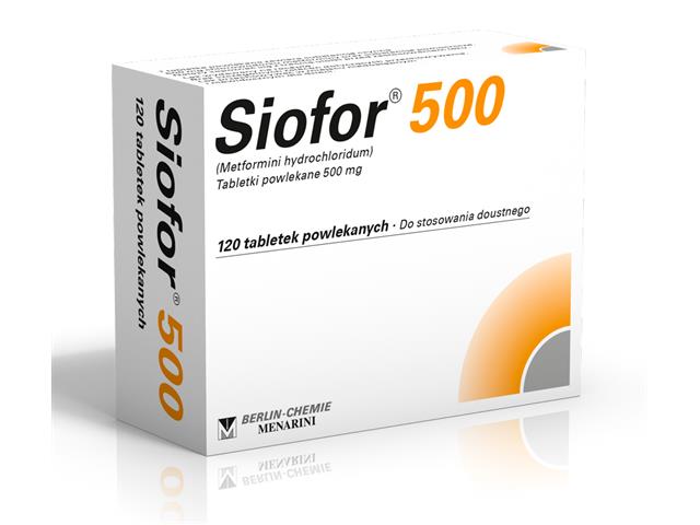 Siofor 500 interakcje ulotka tabletki powlekane 500 mg 120 tabl. | 12 blist.po 10 szt.