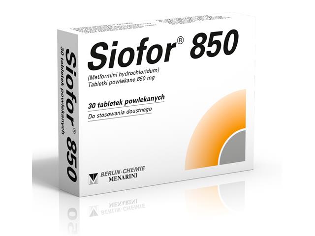 Siofor 850 interakcje ulotka tabletki powlekane 850 mg 30 tabl. | 2 blist.po 15 szt.