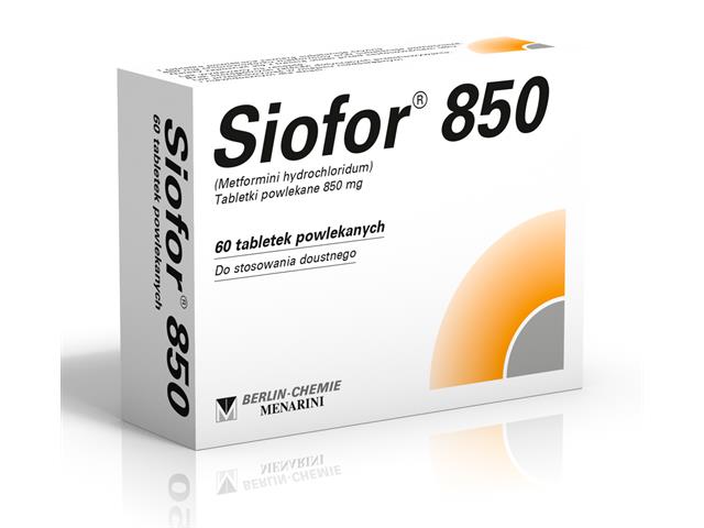 Siofor 850 interakcje ulotka tabletki powlekane 850 mg 60 tabl. | 4 blist.po 15szt.