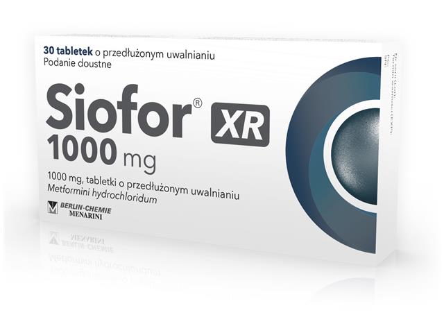 Siofor XR 1000 mg interakcje ulotka tabletki o przedłużonym uwalnianiu 1 g 