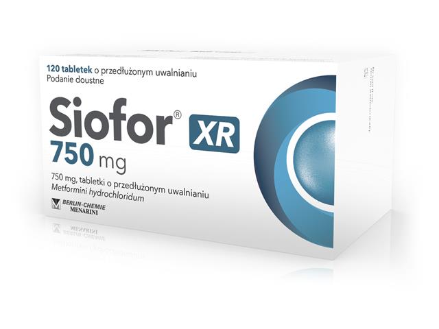 Siofor XR 750 mg interakcje ulotka tabletki o przedłużonym uwalnianiu 750 mg 120 tabl.