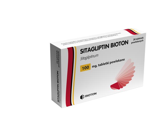Sitagliptin Bioton interakcje ulotka tabletki powlekane 100 mg 28 tabl.