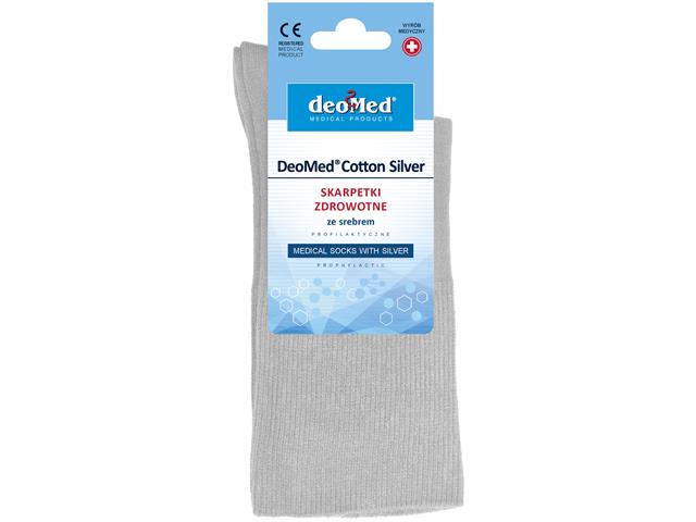 Skarpetki DEOMED COTTON SILVER rozm. 35-38 popielate interakcje ulotka skarpeta  1 szt. (para)