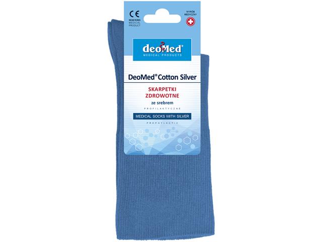 Skarpetki DEOMED COTTON SILVER rozm. 39-42 niebieskie interakcje ulotka skarpeta - 1 szt. (para)