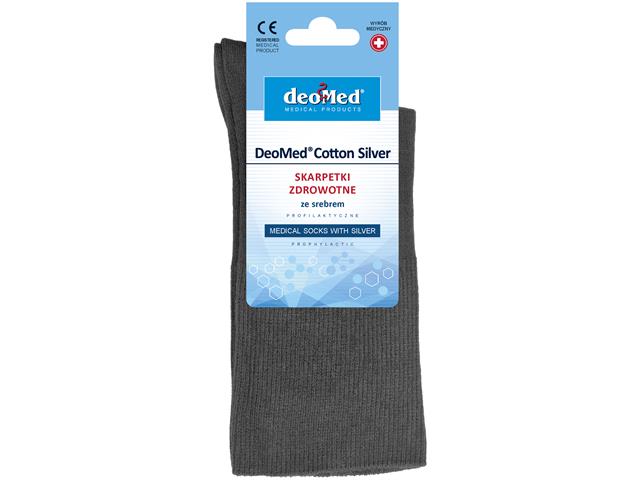 Skarpetki DEOMED COTTON SILVER rozm. 43-46 szary ciemny interakcje ulotka skarpeta - 1 szt. (para)