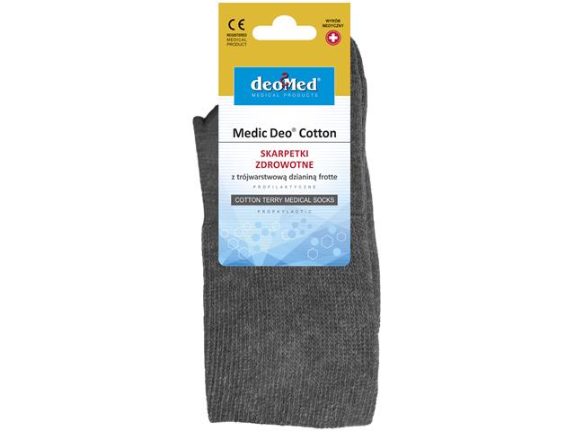 Skarpetki MEDIC DEO COTTON rozm. 41-43 szary interakcje ulotka skarpeta - 1 szt. (para)