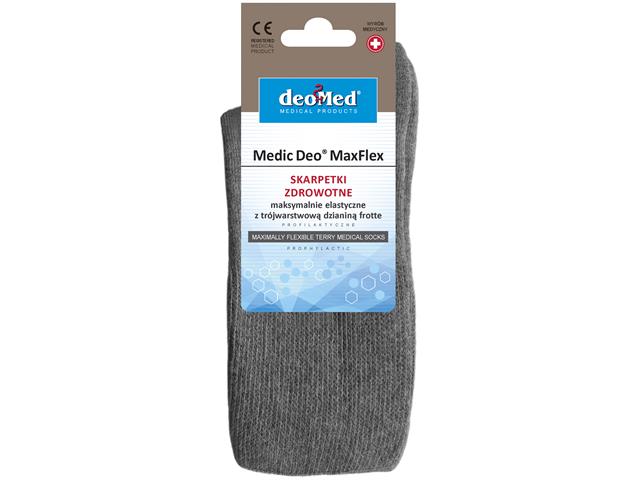 Skarpetki zdrowotne MEDIC DEO MAXFLEX 44-46 szare interakcje ulotka skarpeta - 1 szt. (para)
