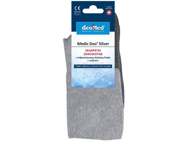 Skarpetki zdrowotne MEDIC DEO SILVER 41-43 popielato - szare interakcje ulotka skarpeta - 1 szt. (para)