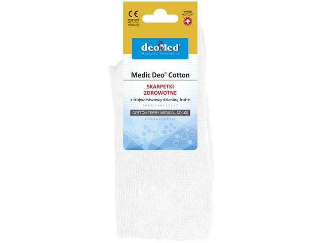 Skarpety MEDIC DEO COTTON rozm.38-40 biały interakcje ulotka skarpeta - 1 szt. (para)