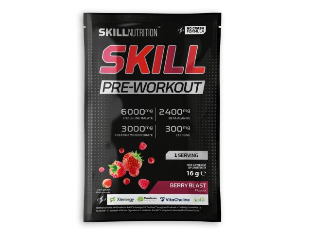 Skill Nutrition Skill Pre-Workout berry blast interakcje ulotka proszek - 16 g