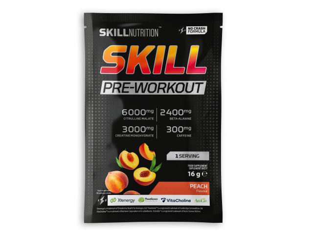 Skill Nutrition Skill Pre-Workout peach interakcje ulotka proszek - 16 g