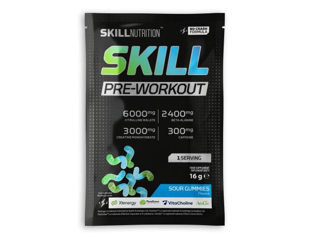 Skill Nutrition Skill Pre-Workout sour gummies interakcje ulotka proszek - 16 g