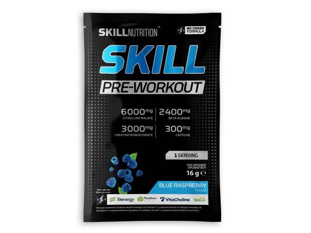 Skill Pre-Workout blue raspberry interakcje ulotka proszek - 16 g