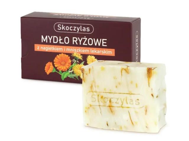 Skoczylas Mydło ryżowe z nagietkiem i mniszkiem lekarskim interakcje ulotka mydło - 100 g (karton)
