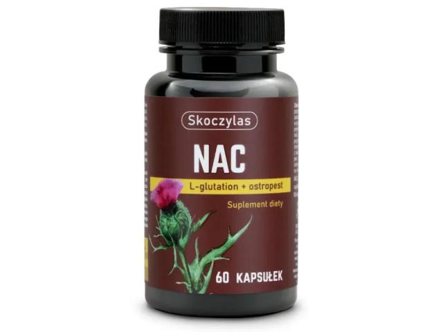 Skoczylas NAC L-glutanion + ostropest interakcje ulotka kapsułki  60 kaps. (słoik)