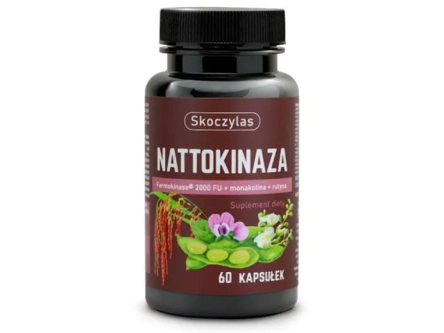 Skoczylas Nattokinaza Fermokinase 2000 FU + Monakolina + Rutyna interakcje ulotka kapsułki twarde - 60 kaps. (słoik)
