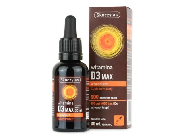 Skoczylas Witamina D3 Max interakcje ulotka krople doustne - 30 ml (but.)