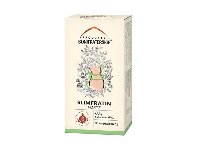 Slimfratin Forte Produkty Bonifraterskie interakcje ulotka zioła do zaparzania w saszetkach  30 sasz. (60 g)