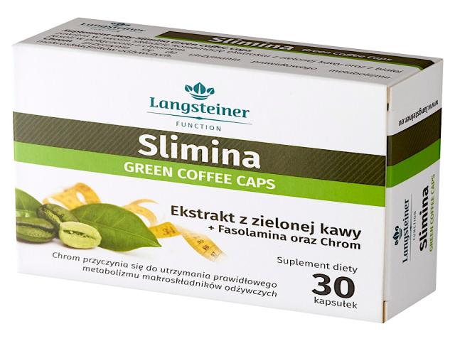 Slimina Green Coffe Caps interakcje ulotka kapsułki  30 kaps.