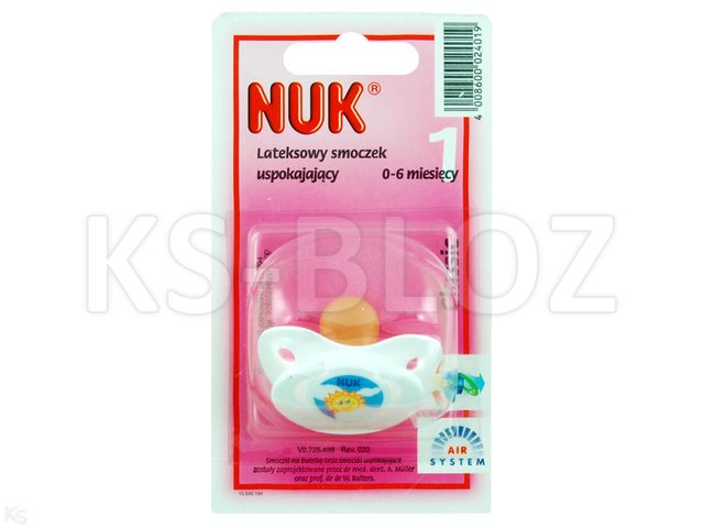 Smocz.NUK CLASSIC 726498 (0-6 m)na dzień biał. interakcje ulotka smoczek - 1 szt.