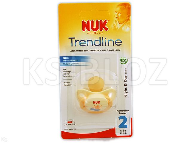 Smocz.NUK CLASSIC 733668 (6-12m) nieb.lateks. interakcje ulotka smoczek - 1 szt.