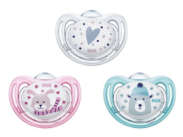 Smocz.NUK Freestyle silik.uspok. Winter Wonderland (6-18 m-cy) 736.286 interakcje ulotka smoczek - 2 szt.