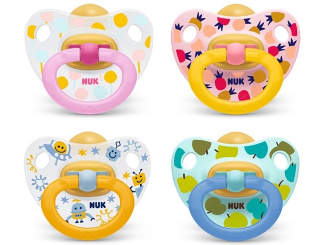 Smocz.NUK HAPPY KIDS CLASSIC lateks uspok.(0-6 m) 725.214 interakcje ulotka smoczek  1 szt.