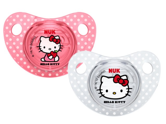 Smocz.NUK HELLO KITTY 176076 sil.(6-18m) TRENDLINE interakcje ulotka smoczek - 2 szt.