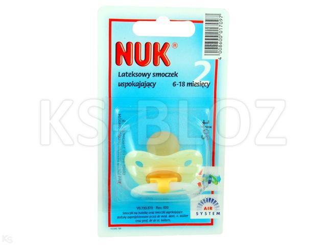 Smocz.NUK SOFT 733437 (6-18m) tar.biał.latek. interakcje ulotka smoczek - 2 szt.