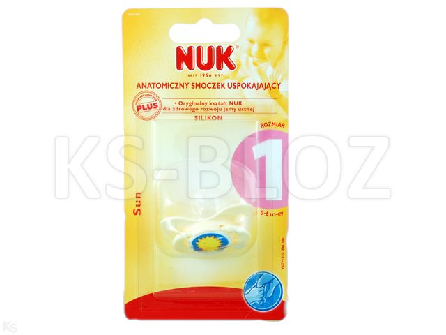 Smocz.NUK SUN 729310 (0-6m) uspok.silik. interakcje ulotka smoczek - 1 szt.