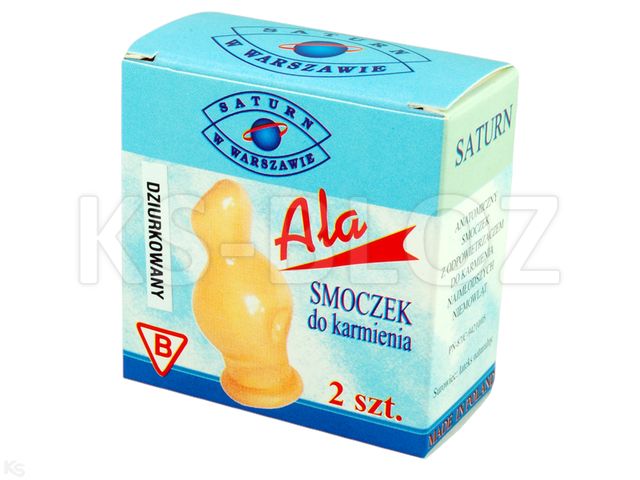 Smocz. SATURN ALA na but. x 2szt. interakcje ulotka smoczek - 1 op.