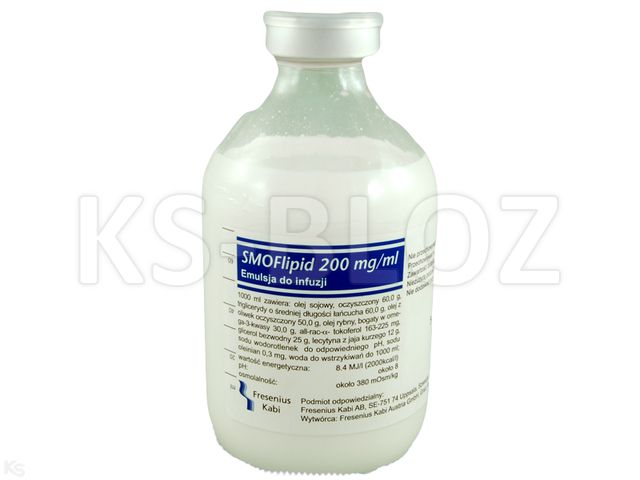 Smoflipid interakcje ulotka emulsja do infuzji - 250 ml (but.)
