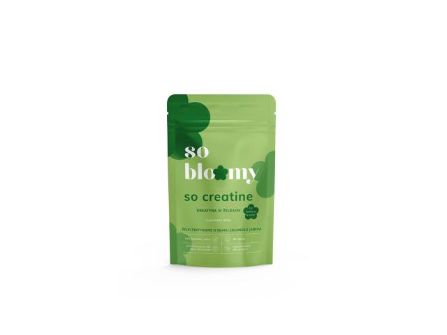 So Bloomy So Creatine Kreatyna W Żelkach Żelki o smaku zielonego jabłka pektynowe interakcje ulotka żelki 90 szt.