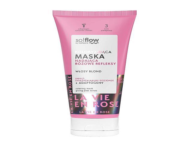 So!flow By Vis Plantis Maska koloryzująca nadająca różowe refleksy włosy blond interakcje ulotka maseczka  200 ml