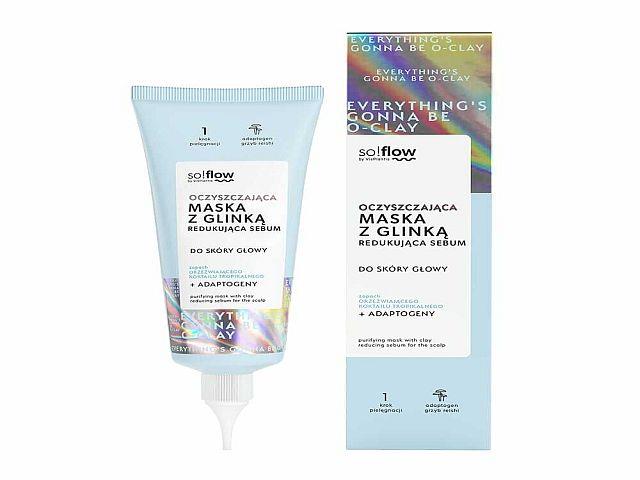 So!flow By Vis Plantis Maska redukująca sebum do skóry głowy oczyszczająca z glinką interakcje ulotka   100 ml