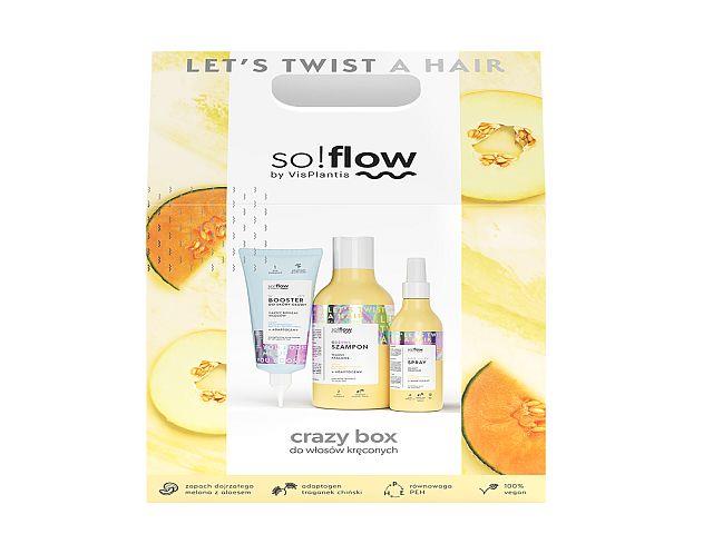 SO!FLOW BY VIS PLANTIS Zestaw WŁOSY KRĘCONE Booster do skóry głowy + szampon + spray do włosów interakcje ulotka zestaw  400 ml (+ 150 ml + 100 ml)