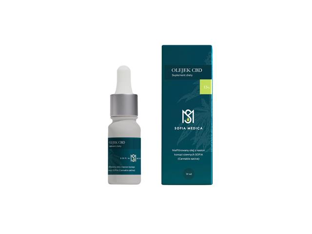 SOFIA MEDICA Olejek CBD 15% interakcje ulotka krople - 10 ml