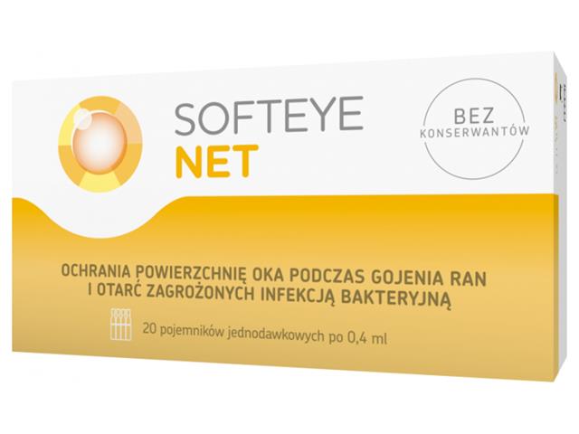 Softeye Net interakcje ulotka żel do oczu  20 poj. po 0.4 ml