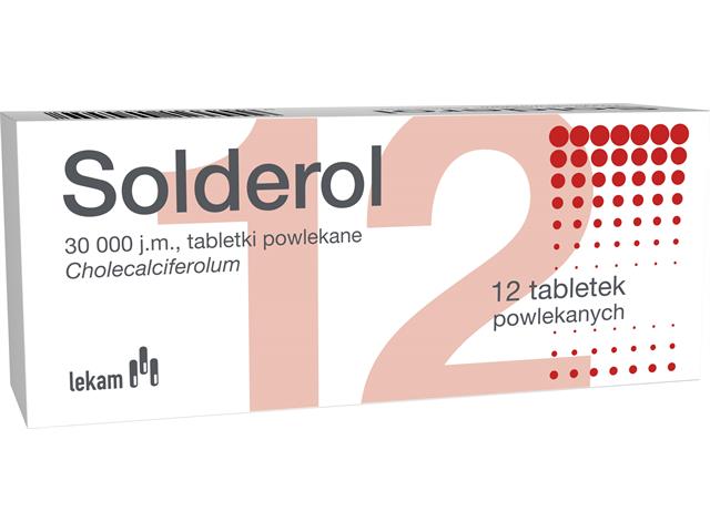 Solderol interakcje ulotka tabletki powlekane 30 000 I.U. 12 tabl.