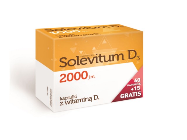 Solevitum D3 2000 interakcje ulotka kapsułki  75 kaps. (60+15 kapsułek)