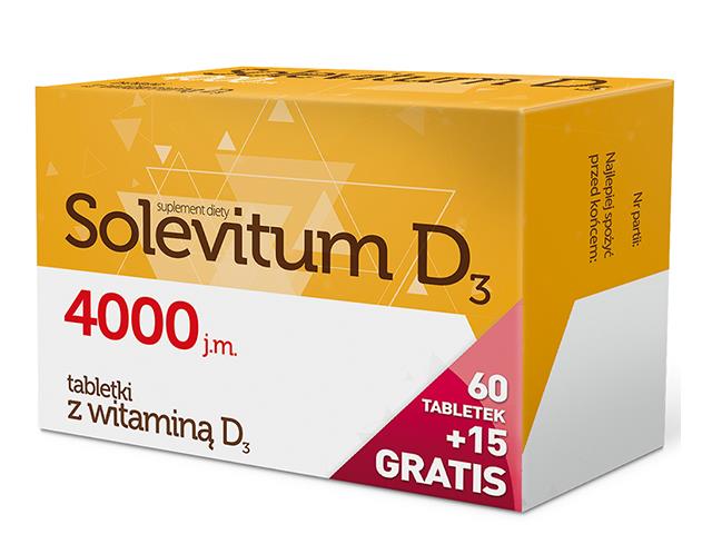 Solevitum D3 4000 interakcje ulotka tabletki  75 tabl.