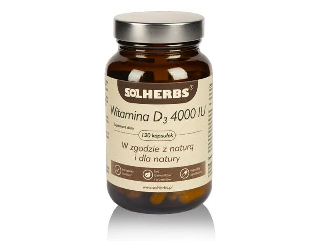 SOLHERBS Witamina D3 4000 IU interakcje ulotka kapsułki - 120 kaps.