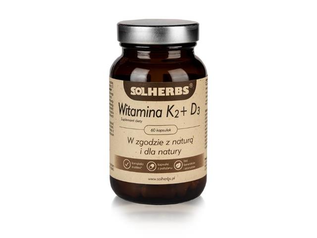 SOLHERBS Witamina K2 + D3 interakcje ulotka kapsułki - 60 kaps.